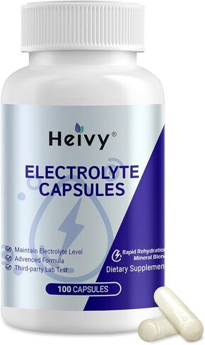 كبسولات كهربائية ، أقراص الملح (500 ملغ من الصوديوم و 100 ملغ من البوتاسيوم) ، حبوب الملح للركض ، ملحق ترطيب كيتو وذات الكربوهيدرات المنخفضة ، نباتي ، غير محلي - 100 - عدد (حجم 0) - مصنوع في الولايات المتحدة الأمريكية in Kuwait