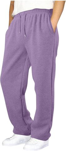Baggy Sweatpants for Teen Boys Straight Leg Elastic Waist Drawstring Joggers Kids School Sweat Pants with Pockets in Saudi Arabia