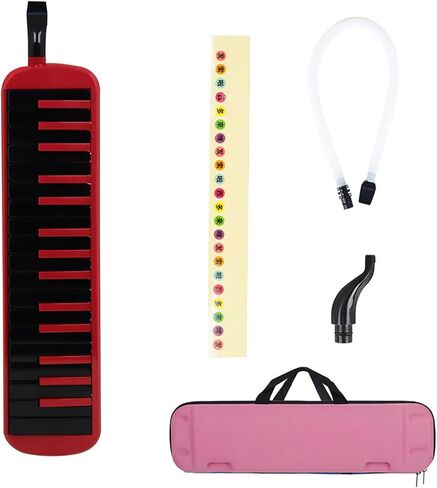 لوحة مفاتيح البيانو الهوائية لفصول الموسيقى في الهواء الطلق 32 مفتاحًا أداة الرياح ميلوديكا مع أنبوب طويل وحقيبة حمل لوحة مفاتيح البيانو الهوائية سوبرانو ميلوديكا in Kuwait