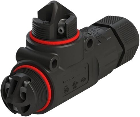 T-type three-way one-outlet two-way waterproof connector waterproof connector IP68 three-way connector LED screw crimping wire in Kuwait