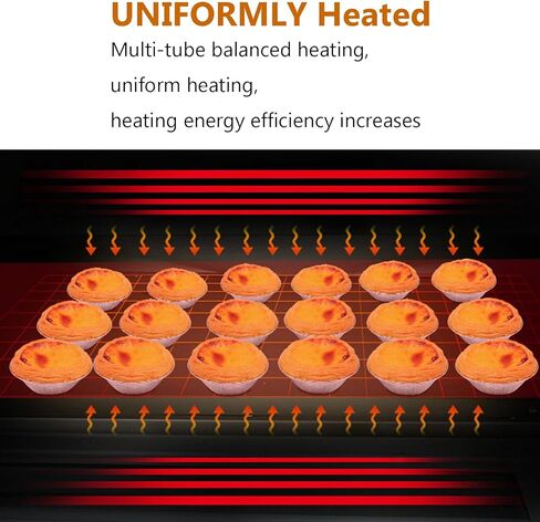 Commercial Pizza Oven Double Deck Movable Electric Pizza Oven Stainless Steel Multipurpose Pizza oven for Restaurant with Wheels 6400W 220V Single Phase in Kuwait