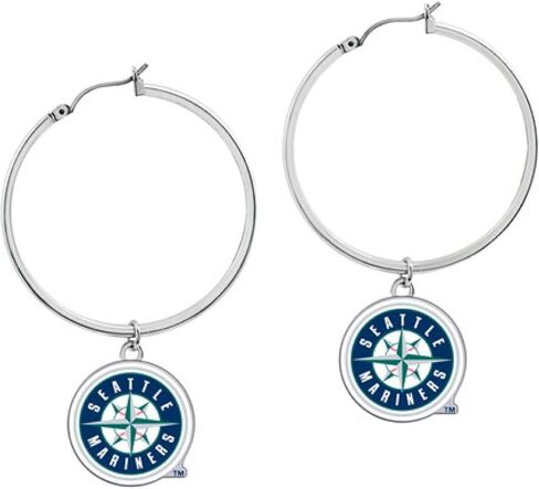 Game Time 101549 MLB Seattle Mariners Hoop Earrings in Saudi Arabia