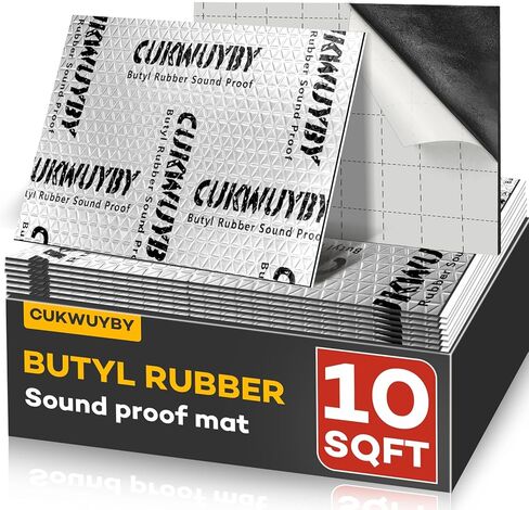 مواد ميتة للصوت للسيارات ، 80 مللي ميلي (2 مم) 10 قدم مربع (0.93 متر مربع) حصيرة صوتية مميتة ، ميثاق صوت البوتل ، عزل الضوضاء ومواد التخفيف من الاهتزاز (9 أجزاء) in Kuwait