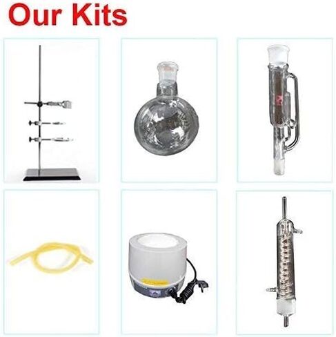 Laboratory Science Experiment Equipment Toolbox, Industrial Chemistry 250ML Flask Heating Device Borosilicate Glass Kit Family College Teaching Supplies in Saudi Arabia