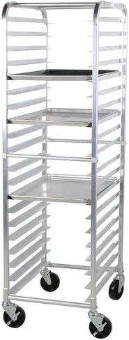 New 1Dealz 36527 Commercial-Grade Aluminum 20-Tier Sheet Pan/Bun Pan Rack, 26" L x 20" W x 69" H with Brake Wheels in Saudi Arabia