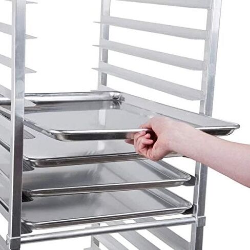 New 1Dealz 36527 Commercial-Grade Aluminum 20-Tier Sheet Pan/Bun Pan Rack, 26" L x 20" W x 69" H with Brake Wheels in Saudi Arabia