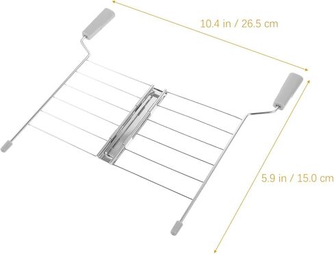 Healifty Toaster Warming Rack Stainless Steel Bread Rack Replacement Part 10.43X5.90X0.98In Compatible with Toast Machine Kitchen Griddle Warming for Bread and Sandwich Heating in Saudi Arabia