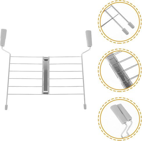 Healifty Toaster Warming Rack Stainless Steel Bread Rack Replacement Part 10.43X5.90X0.98In Compatible with Toast Machine Kitchen Griddle Warming for Bread and Sandwich Heating in Saudi Arabia