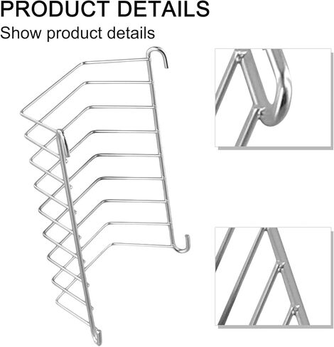 Stainless Steel Toast Rack for Bread Slices – 8-Slot Cooling Stand with Elevated Feet, Food-Grade 304 Stainless Steel, Rectangle Loaf Display Rack for Home, Cafe & Restaurant Kitchen Organization in Saudi Arabia
