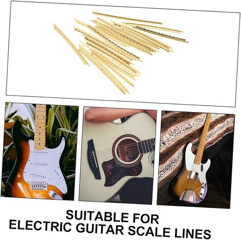 BESPORTBLE 20pcs Brass Guitar Fret Wires for Folk and Electric Guitars Fingerboard Fret Wires Easy to Install for Beginners and Pros in Saudi Arabia