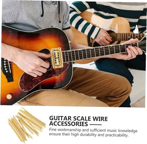 BESPORTBLE 20pcs Brass Guitar Fret Wires for Folk and Electric Guitars Fingerboard Fret Wires Easy to Install for Beginners and Pros in Saudi Arabia