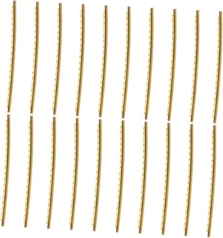 Generic 20pcs Brass Guitar Fret Wires Fingerboard Upgrade Parts for Folk Guitar and Bass High-strength Fret Wire Kit for Musicians and Beginners in Saudi Arabia