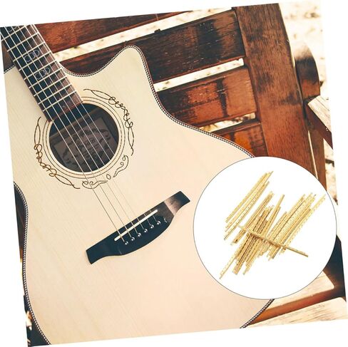 Generic 20pcs Brass Guitar Fret Wires Fingerboard Upgrade Parts for Folk Guitar and Bass High-strength Fret Wire Kit for Musicians and Beginners in Saudi Arabia