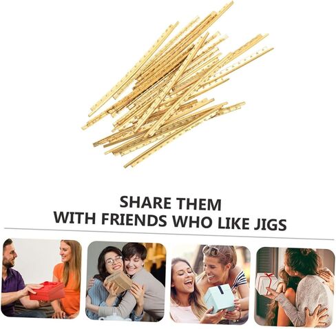 Generic 20pcs Brass Guitar Fret Wires Fingerboard Upgrade Parts for Folk Guitar and Bass High-strength Fret Wire Kit for Musicians and Beginners in Saudi Arabia