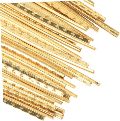 Generic 20pcs Brass Guitar Fret Wires Fingerboard Upgrade Parts for Folk Guitar and Bass High-strength Fret Wire Kit for Musicians and Beginners in Saudi Arabia