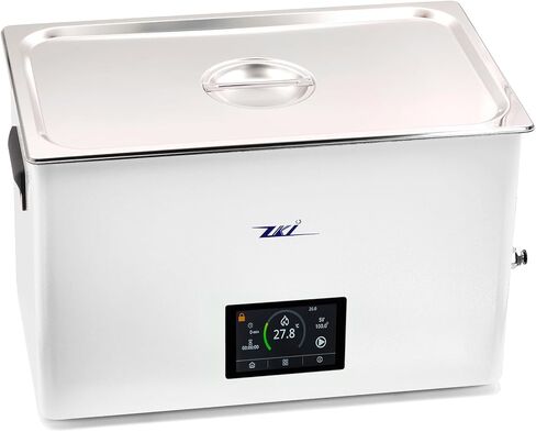 ZKI 20L Thermostatic Water Bath, 1400W, ±0.1°C Accuracy, Single/Dual-Point Calibration+0.1°C Res, All-in-One Uniform Heating, Digital Touchscreen, 9-Piece Kit for Lab, Clinical, Industrial Use (110V) in Kuwait