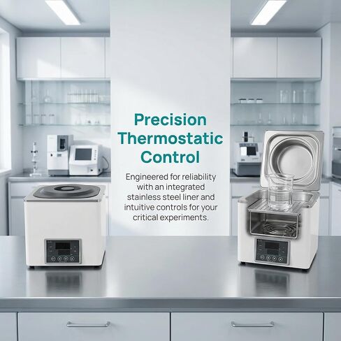 300w 3l Electric Water Bath Canner with Timer, Lab Thermostatic Heater, Anti-Dry Burning Sensor, Precision Heating for Laboratory Use, Reliable Water Bath Device in Kuwait
