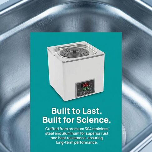 300w 3l Electric Water Bath Canner with Timer, Lab Thermostatic Heater, Anti-Dry Burning Sensor, Precision Heating for Laboratory Use, Reliable Water Bath Device in Kuwait