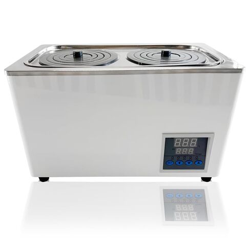 سخان حمام ماء للمختبر مع ترموستاتي رقمي، أجهزة تسخين كهربائية، بطانة من الفولاذ المقاوم للصدأ، سعة 6 لتر، 2 فتحة قابلة للاختيار للتجربة المعملية - DE100-2 in Kuwait