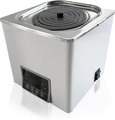 سخان حمام ماء للمختبر مع ترموستاتي رقمي، أجهزة تسخين كهربائية ببطانة من الفولاذ المقاوم للصدأ سعة 3 لتر، فتحة واحدة قابلة للتحديد للتجربة المعملية - DE100-1 in Kuwait