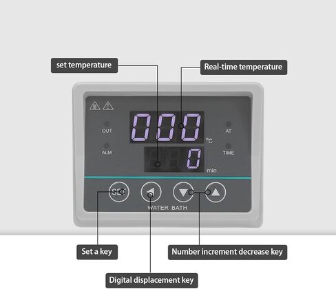 3l Digital Lab Water Bath Heater - Stainless Steel, Thermostatic Electric Heating Device, 300w, Ideal For Laboratory Experiments, Selectable Opening in Kuwait