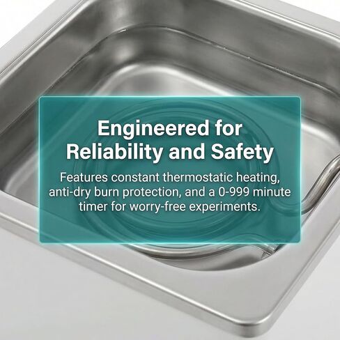 3l Digital Lab Water Bath Heater - Stainless Steel, Thermostatic Electric Heating Device, 300w, Ideal For Laboratory Experiments, Selectable Opening in Kuwait