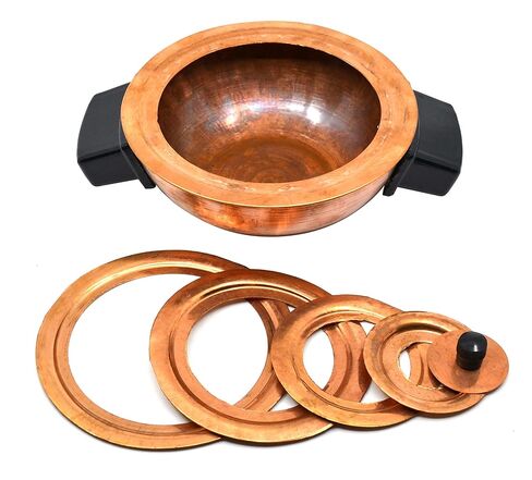 EISCO Water Bath, 200ml Capacity, Hemispherical with Set of Concentric Rings, Two Handles, Sheet Copper in Saudi Arabia