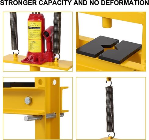 6Ton/13000LBS Hydraulic Press Machine,Heavy Duty Bearing Presses,H-Frame Garage Floor Adjustable Shop Press with Adjustable Working Table,for Garage and Workshop,4 Adjustable Height in Saudi Arabia