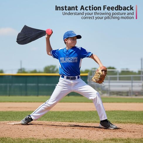 مدرب رمي البيسبول، أدوات رمي ​​الكرة اللينة، منشفة تدريب للكرة السريعة، التغيير، دقة الكرة المنحنية والقوة القادرة على تحسين الشكل والأداء بشكل ثابت in Kuwait