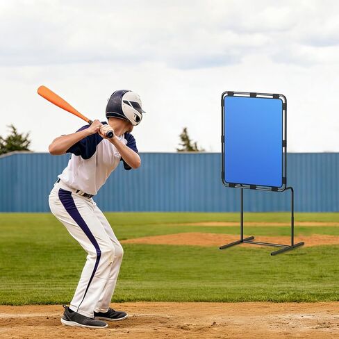 Baseball Strike Zone Target for Plastic Balls, Adjustable Height Pitching Training Strike Zone, Ideal for Balls Training Skills, Suitable for Outdoors Courtyard, Lawn, Blue + Black in Kuwait