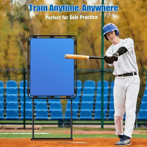 Baseball Strike Zone Target for Plastic Balls, Adjustable Height Pitching Training Strike Zone, Ideal for Balls Training Skills, Suitable for Outdoors Courtyard, Lawn, Blue + Black in Kuwait