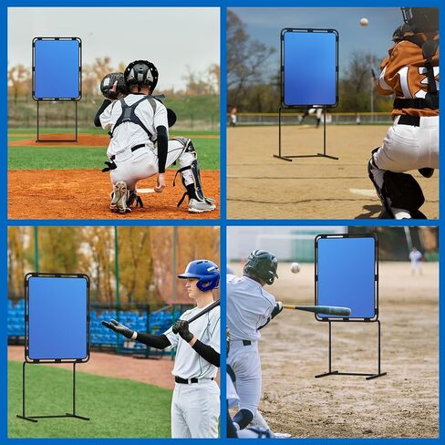 Baseball Strike Zone Target for Plastic Balls, Adjustable Height Pitching Training Strike Zone, Ideal for Balls Training Skills, Suitable for Outdoors Courtyard, Lawn, Blue + Black in Kuwait