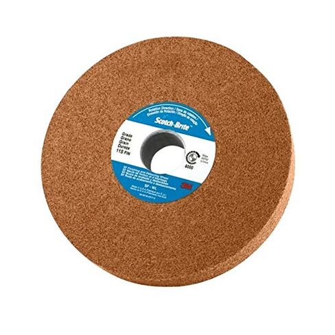 3M Scotch-Brite CP-UW Unitized Aluminum Oxide Medium Deburring Wheel - Medium Grade - Arbor Attachment - 1 in Dia 3/16 in Center Hole - Thickness 1 in - 35100 Max RPM - 03700 [Price is per Wheel] in Saudi Arabia