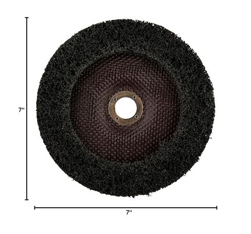 Norton Bear-Tex Rapid Strip Depressed Center Nonwoven Abrasive Wheel, Type 27, Fiber Backing, 7/8" Arbor, Silicon Carbide, 7" Diameter, Grit Extra Coarse (Pack of 10) in Saudi Arabia