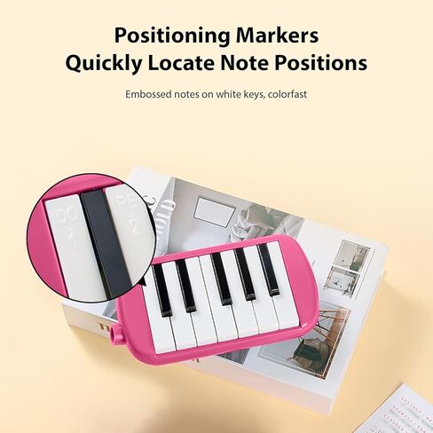 12 Key Melodica Instrument with Tube, Piano Keyboard Melodica, Portable Harmonica Keyboard Melodica Instrument for Beginners, Compact Melodica with Mouthpiece, C Major in Kuwait