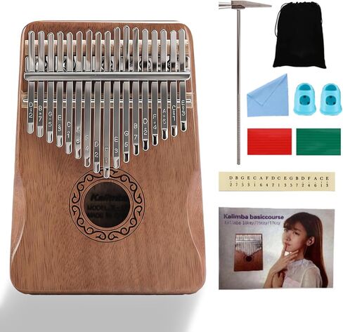 17 Key Kalimba Thumb Piano,Wood Mbira Mini Finger Piano Musical Instruments,Gift for Kids Adults Beginners. in Kuwait