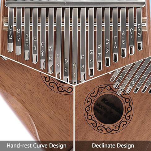 17 Key Kalimba Thumb Piano,Wood Mbira Mini Finger Piano Musical Instruments,Gift for Kids Adults Beginners. in Kuwait