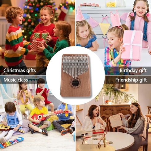 17 Key Kalimba Thumb Piano,Wood Mbira Mini Finger Piano Musical Instruments,Gift for Kids Adults Beginners. in Kuwait