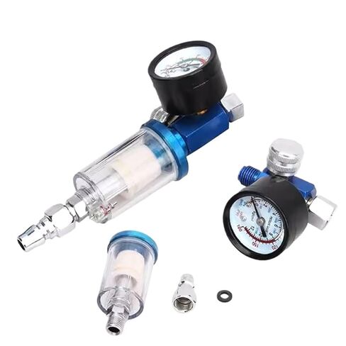 1PCS Water Oil Separator Air Filter Moisture Trap For Compressor Spray Paint Tool Pressure Parts 1/4''(Only Regulator) in Saudi Arabia