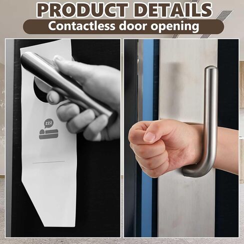 Commercial Touch Free Door Handle 4" x 16" Heavy Duty Stainless Steel Door Pull for Residential, Office, Commercial and Industrial Environments in Saudi Arabia