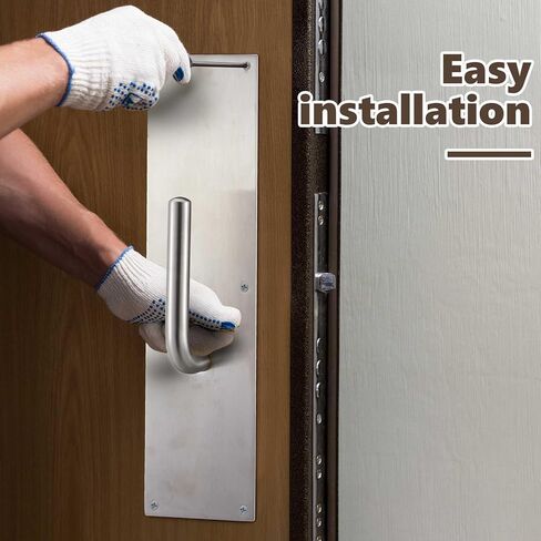 Commercial Touch Free Door Handle 4" x 16" Heavy Duty Stainless Steel Door Pull for Residential, Office, Commercial and Industrial Environments in Saudi Arabia