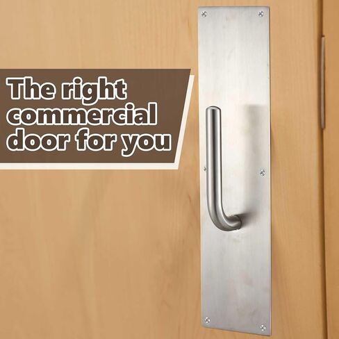 Commercial Touch Free Door Handle 4" x 16" Heavy Duty Stainless Steel Door Pull for Residential, Office, Commercial and Industrial Environments in Saudi Arabia