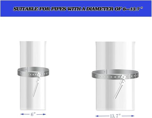 Diameter Stove Pipe Stainless Steel Roof Bracket Support Kit Adjustable Extended Roof Brace 6"-14" Diameter Stove Pipe,Silver Chimney Stove Pipe Support Provide Stability Against Wind & Snow in Saudi Arabia