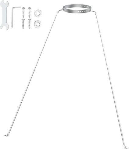 Diameter Stove Pipe Stainless Steel Roof Bracket Support Kit Adjustable Extended Roof Brace 6"-14" Diameter Stove Pipe,Silver Chimney Stove Pipe Support Provide Stability Against Wind & Snow in Saudi Arabia