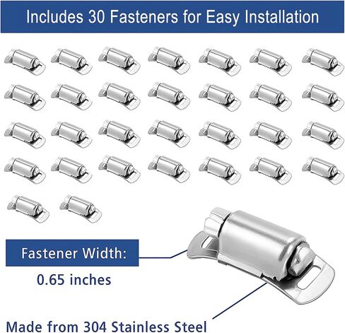 Mandala Crafts 50 FT Adjustable Worm Gear Hose Clamps 304 Stainless Steel Pipe Clamps - Metal Straps Band Strapping with Holes 30 Fasteners for Duct Automotive Mechanical in Saudi Arabia
