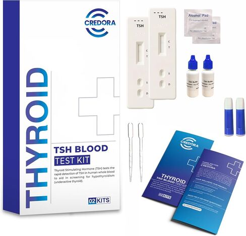 Thyroid Test kit at Home (2 Test) with Live Support - TSH underactive Thyroid Testing kit - Quick, Easy and Reliable at Home Test for Monitoring Thyroid Health in Saudi Arabia