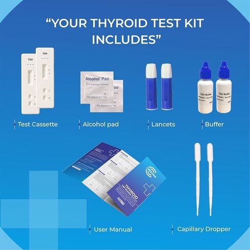 Thyroid Test kit at Home (2 Test) with Live Support - TSH underactive Thyroid Testing kit - Quick, Easy and Reliable at Home Test for Monitoring Thyroid Health in Saudi Arabia