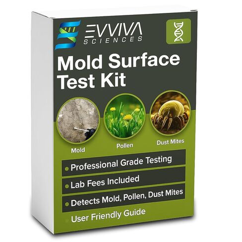 Mold Swab Test Kit for Home - Lab Analysis Included - Surface Swab Sampling for Indoor Mold, Detects 20+ Common Mold Types - Simple 3-Step Process - Made in USA in Saudi Arabia