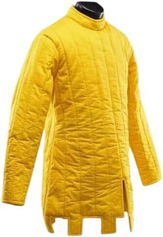 Yellow HEMA Fencing Jacket – 350N Padded Protective Gear for Swordplay and Martial Arts. (M) in Saudi Arabia