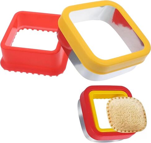 Sandwich Cutter and Sealer Set with Hand Guard Bread Mold Press Lunch Box Sandwich Maker Tool for Men Women Parents(Multicolor) in Saudi Arabia